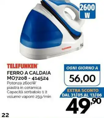 Orizzonte Telefunken Ferro A Caldaia MO7208 414524 offerta