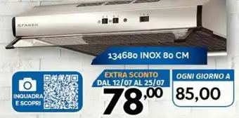Faber Cappa Sottopensile TCH04S-134680 Inox