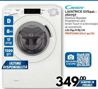 Orizzonte Candy Lavatrice GVS441-260797 offerta