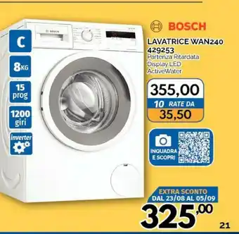 Orizzonte Bosch Lavatrice WAN240429253 offerta