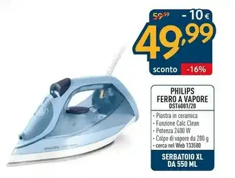 Sinergy Philips Ferro A Vapore DST6001/20 offerta