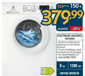 Sinergy Electrolux Lavatrice EWF582WN offerta