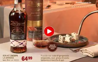 Zacapa ron 40° la armonia