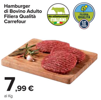 Carrefour Market Carrefour Hamburger di Bovino Adulto Filiera Qualità offerta