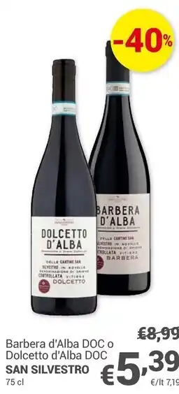 Unes San silvestro barbera d'alba doc offerta