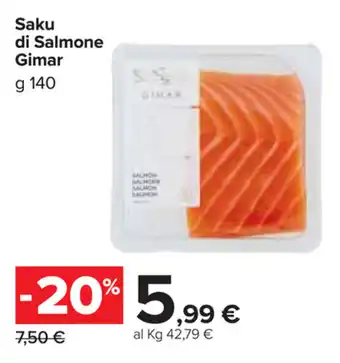 Carrefour Market Gimar Saku di Salmone 140g offerta