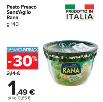 Rana Pesto Fresco Senz'Aglio 140g