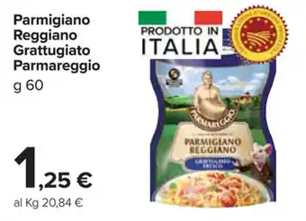 Carrefour Market Parmigiano Reggiano Grattugiato Parmareggio 60g offerta