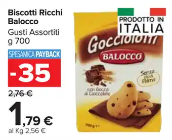 Carrefour Market Balocco Biscotti Ricchi 700g offerta