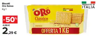 Carrefour Market Oro Saiwa Biscotti 1kg offerta