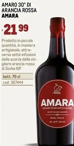Amara amaro 30 arancia rossa