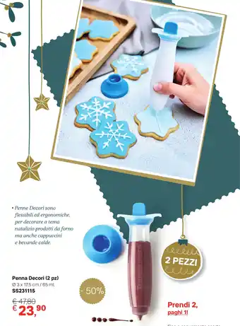 Penna Decorì (2 pz) Ø 3 x 17,5 cm / 65 ml SS231115