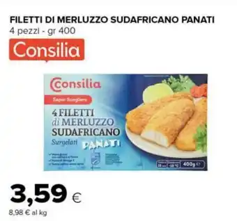 Tigre FILETTI DI MERLUZZO SUDAFRICANO PANATI 4 pezzi - gr 400 offerta