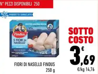 Conad Margherita FIORI DI NASELLO FINDUS 250 g offerta