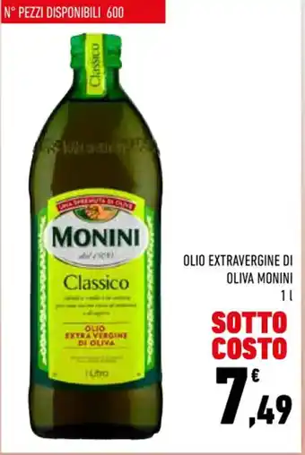 Conad Margherita OLIO EXTRAVERGINE DI OLIVA MONINI 1 l offerta
