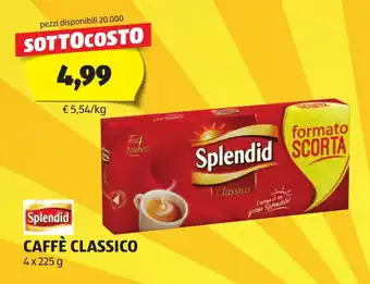 ALDI Splendid CAFFÈ CLASSICO 4 x 225 g offerta