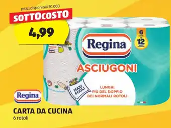ALDI Regina CARTA DA CUCINA 6 rotoli offerta