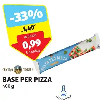 ALDI CUCINA NOBILE BASE PER PIZZA 400 g offerta