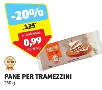 ALDI LA CESTA PANE PER TRAMEZZINI 250 g offerta