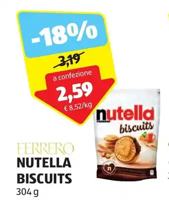 ALDI FERRERO NUTELLA BISCUITS 304 g offerta