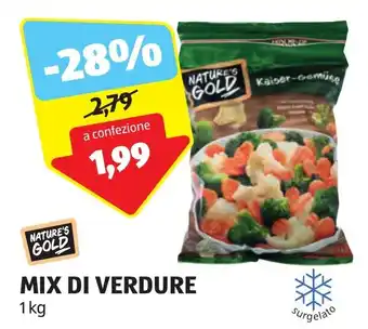 ALDI NATURE'S GOLD MIX DI VERDURE 1 kg offerta