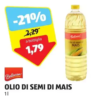 ALDI Bellasan OLIO DI SEMI DI MAIS 1 l offerta
