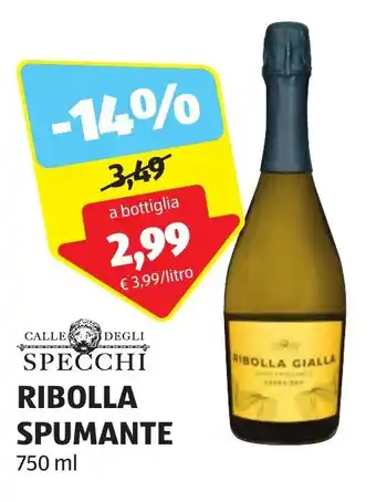 ALDI CALLE DEGLI SPECCHI RIBOLLA SPUMANTE 750 ml offerta