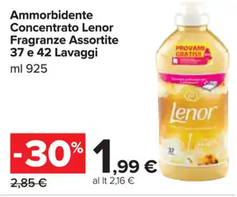 Carrefour Market Lenor Ammorbidente Concentrato Fragranze Assortite 37 e 42 Lavaggi 925ml offerta