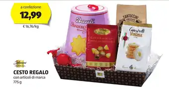 ALDI CESTO REGALO con articoli di marca 775 g offerta