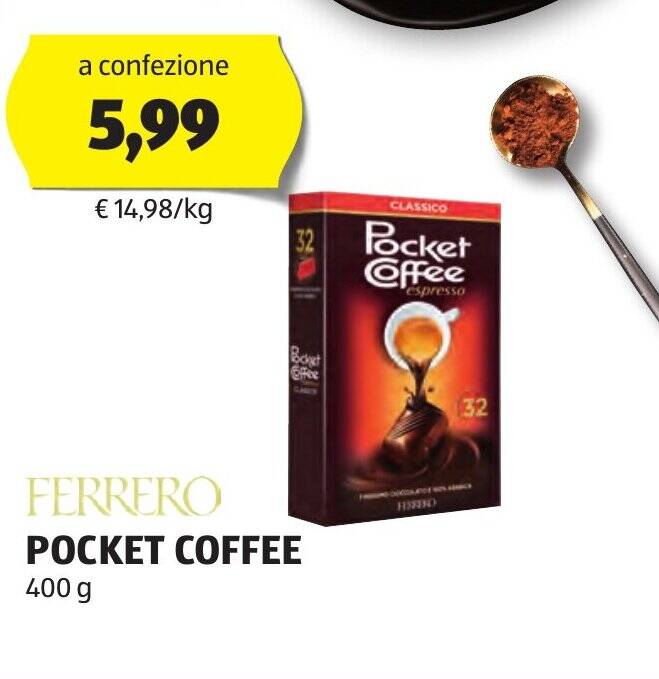 FERRERO POCKET COFFEE 400 g offerta di ALDI