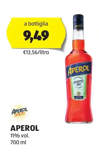 ALDI APEROL SPRITZ APEROL 700 ml offerta