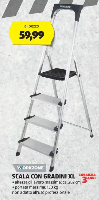 ALDI WORKZONE SCALA CON GRADINI XL offerta