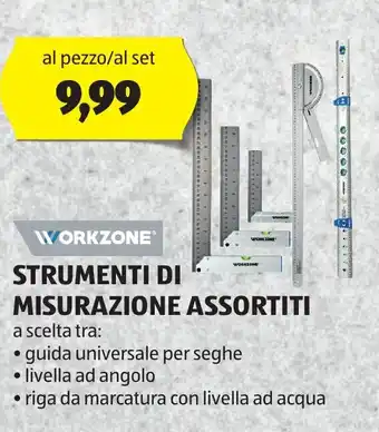 ALDI WORKZONE STRUMENTI DI MISURAZIONE ASSORTITI offerta