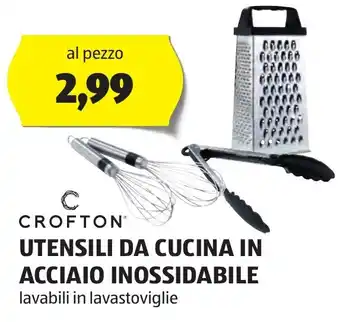 ALDI CROFTON UTENSILI DA CUCINA IN ACCIAIO INOSSIDABILE offerta
