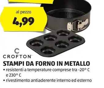 ALDI CROFTON STAMPI DA FORNO IN METALLO offerta