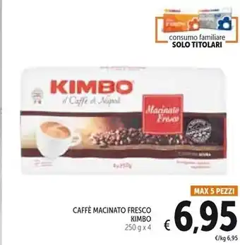 Spazio Conad Kimbo caffè macinato fresco offerta