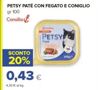 Tigre Consilia petsy paté con fegato e coniglio offerta