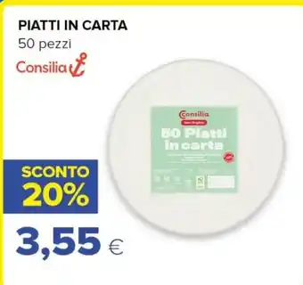 Tigre Consilia piatti in carta offerta