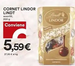 Coop Lindt cornet lindor offerta