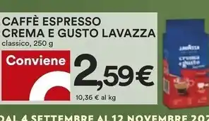 Coop Lavazza caffe espresso crema e gusto offerta