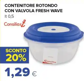 Consilia contenitore rotondo con valvola fresh wave