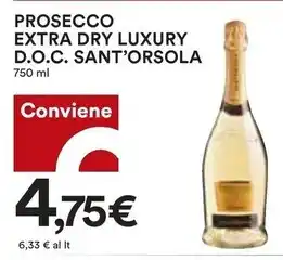Coop Sant'orsola prosecco extra dry luxury d.o.c offerta