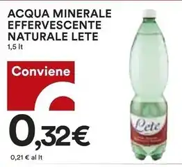 Coop Lete acqua minerale effervescente naturale offerta
