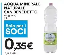 Coop San benedetto acqua minerale naturale offerta