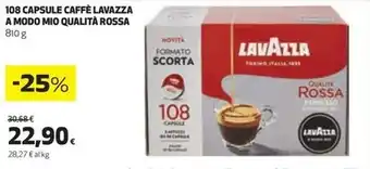 Ipercoop Lavazza - 108 capsule caffè a modo mio qualità rossa offerta