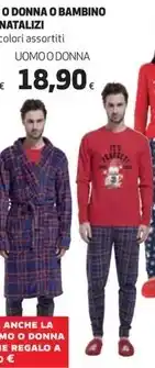 Ipercoop Pigiama uomo o donna o bambino con soggetti natalizi offerta