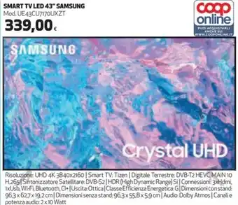 Ipercoop Samsung - smart tv led 43 offerta