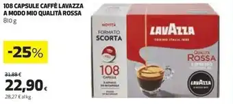 Coop Lavazza - 108 capsule caffè a modo mio qualità rossa offerta