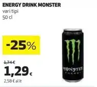Coop Monster - energy drink offerta