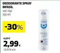 Coop Infasil - deodorante spray offerta